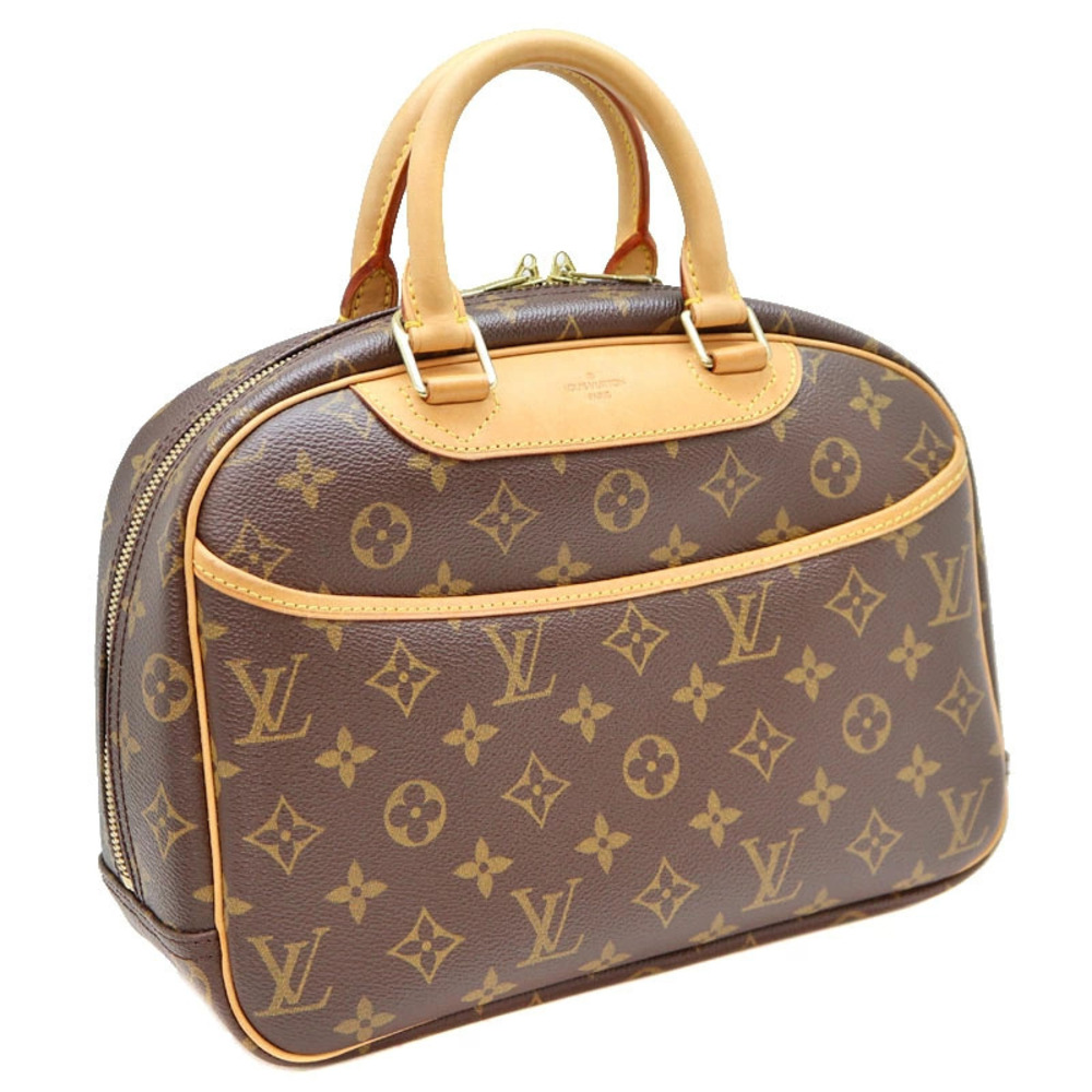 LOUIS VUITTON Trouville Handbag Monogram Canvas Brown